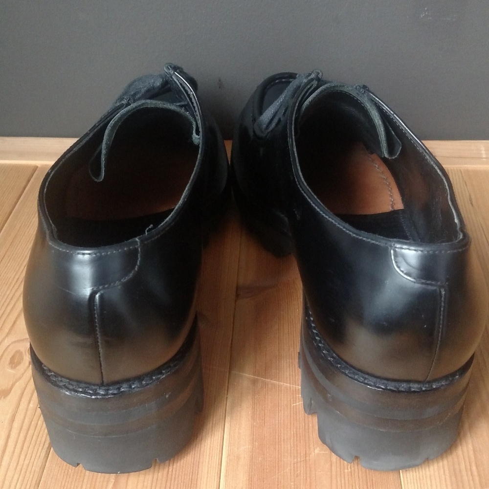 Prada Black Leather Men's Spazzolato Shoes - Picture 7 of 8
